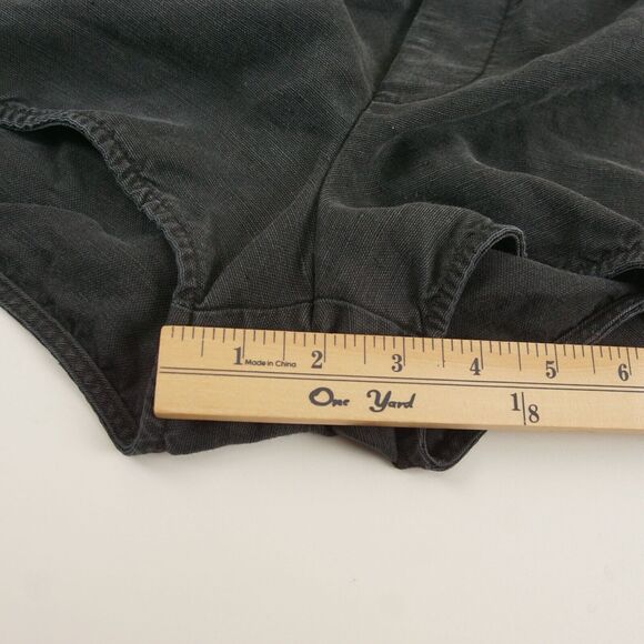 Aritzia Wilfred Free Blak Linen Blend Habitus Shorts Womens Sz M - Picture 9 of 10